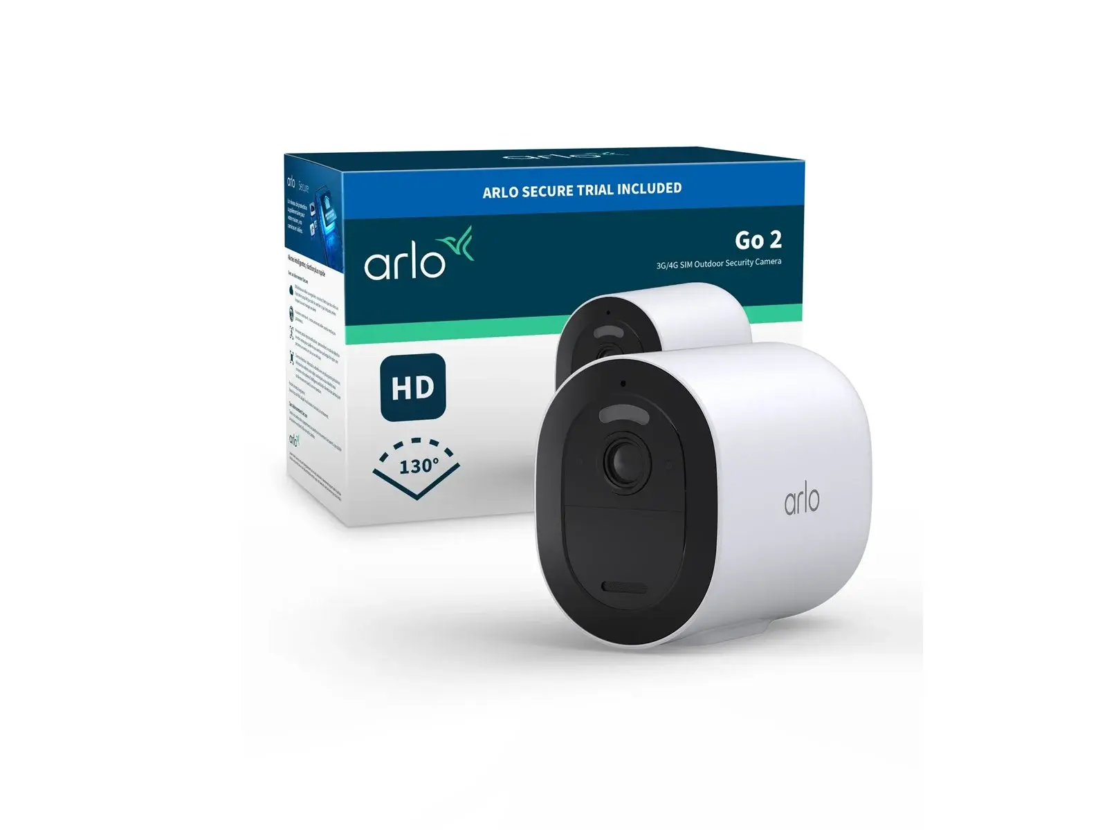 Arlo Go 2 hvitt 4G og WiFi sikkerhetskamera for steder uten internett